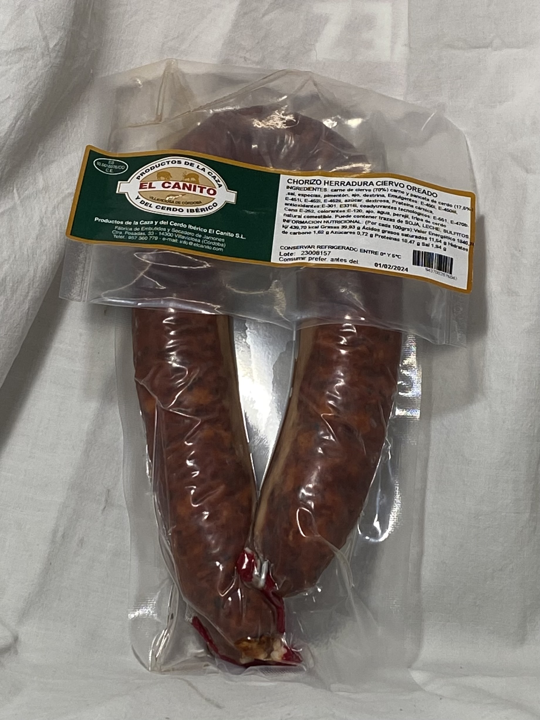 Chorizo de herradura de ciervo El Canto